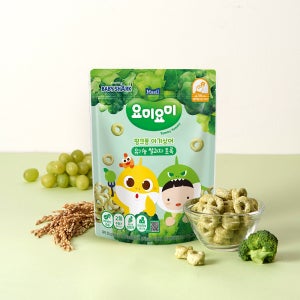 요미요미 핑크퐁 아기상어 유기농 쌀과자 초록 25g 8봉 [복수구매 시 1,500원 할인]