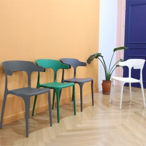 RM디자인 톰슨 디자인 업소용 플라스틱 그린 사출 카페 인테리어 의자