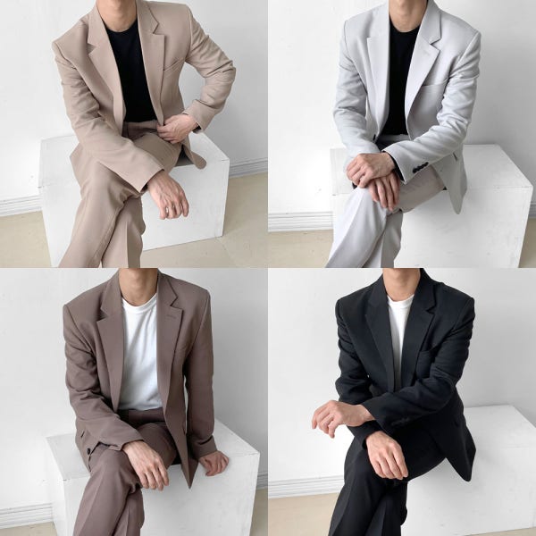 남자정장 봄 여름 가을 겨울 수트 결혼식 캐주얼 셋업 하객룩 사계절 세미 상견례 면접 장례식
