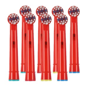 [호환] 바른이케어 오랄비 어린이 전동칫솔모 호환 키즈 EB10 8개입 스테이지 파워 전동칫솔