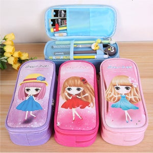 프린세스 스커트 멀티 문구 수납 파우치 새학기 여아용 초등학생 캐릭터필통