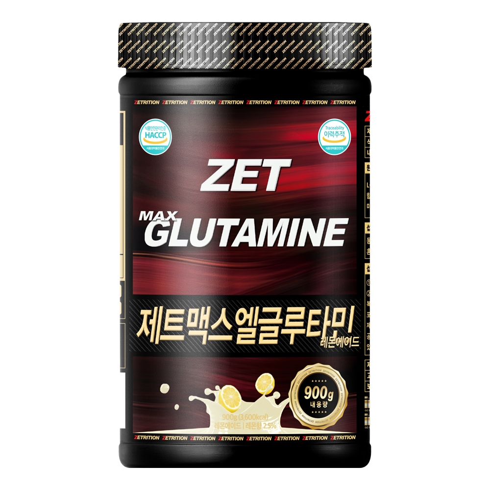제트리션 제트맥스L<b>글루타민</b> 900g 레몬 고함량 7500mg <b>L-글루타민</b> 파우더