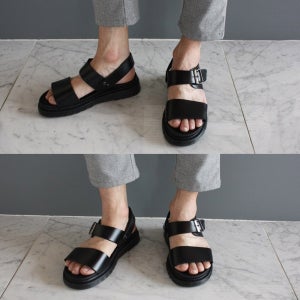 발등 발이편한 키높이 남자 스트랩 샌들 4cm