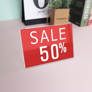 아크릴 POP 쇼케이스 메뉴꽂이 스탠드 가격표 단면 가로 6X3cm