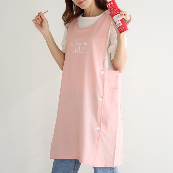 [미소쌤] 스마일 앞치마 보육교사 어린이집 원피스 빅사이즈 카페 미용