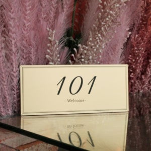 모던 아파트호실판 현관 동호수 룸넘버 문패 번호판 골드 170x75