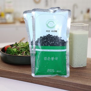 콩쿡맘 좋은콩식품 검은콩국 콩물 업소용 콩국 서리태 콩물 대용량 검은콩 콩국수 콩국물 식당 430ml, 6개