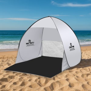 캠프타임 캠핑 한강 비치 공원 피크닉 원터치 팝업 자동 그늘막 텐트 쉘터 팝업STP3S라이트그레이