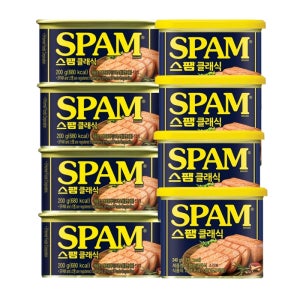 CJ 스팸 클래식 200g 4캔+340g 4캔 무료배송