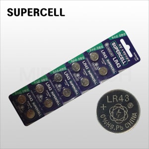 LR43(10pcs) 슈퍼셀 도시바 맥셀 AG12 무수은 알카라인 배터리 자동차키 리모컨