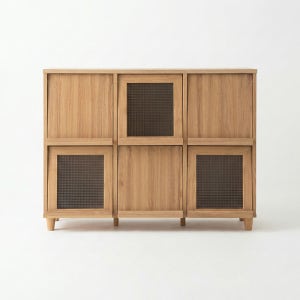 필몬 수납장 6문 93120 1200x400x920mm, 2단, 캄포어베니어 4941.1746