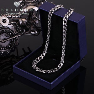 남성 목걸이팔찌 세트 클라식 실버칼라