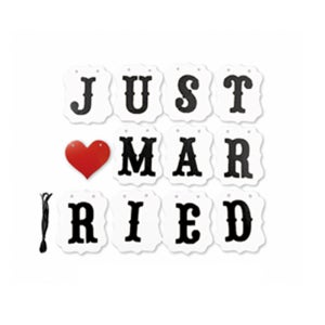 JUST MARRIED 웨딩가랜드 002 LPRG11 감성 종이가랜드 가렌다