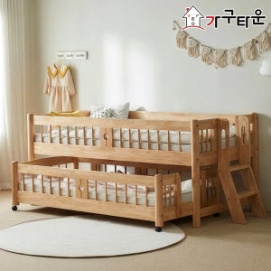 가구타운 GT601 원목 슬라이딩 침대 + 포켓 양면 매트리스 S