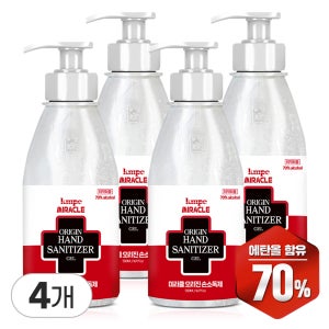 미라클 오리진 손소독제 500ml x 4개 겔타입 에탄올70%