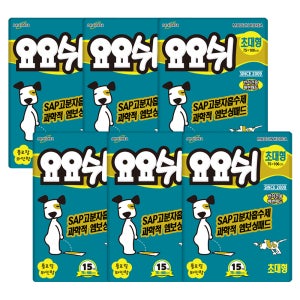 [요요쉬] 배변패드 초대형 15매 X 6P / 90매 / 플로랄와인향 / 애견패드 / 강아지패드 / 배변용품 / 반려용품