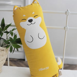 순면 죽부인쿠션 안고자는베개 시바강아지