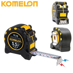 코메론 줄자 맥그립 5.5m X 25mm 홀드기능 고무그립 충격에 강함 가정용 산업현장 수공구