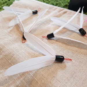 [다섯개 사면 하나 더] 흰둥회전깃털 고양이낚시대 리필