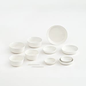 에라토 크림모노 화이트 2인 신혼부부 도자기 그릇세트 12p 결혼선물