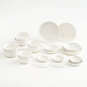 에라토 크림모노 4인 집들이 화이트 도자기 그릇세트 24p