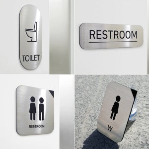 실버화장실문패, 표지판 제작 및 인테리어디자인