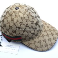 구찌 볼캡 삼선로고 GG수프림 캔버스 베이지 남녀 공용 GUCCI CAP