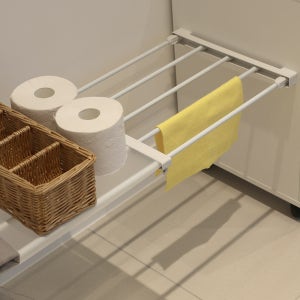 다용도 폭조절 강력 압축봉선반 수납 정리 벽 선반