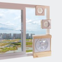창문 환풍기 소형 창틀 화장실 이동식 무설치 저소음 HP02