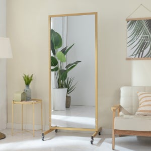 애채 BIG와이드 전신거울 스탠드형 YJ-P31 철제프레임 이동식 고정형바퀴장착