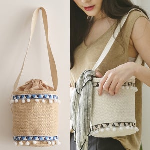 에스파냐 폼폼이 여름가방 라탄백