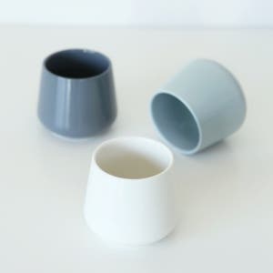 모노 도자기 물컵 310ml 화이트 다기 찻잔 물잔 신혼식기