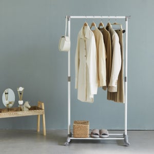 이동식 행거 미니 스탠드 옷걸이 1단 틈새 원룸