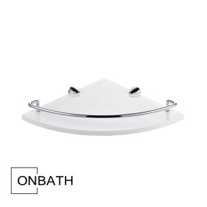 바노테크 CNR-100MAR-WH 인조대리석 코너선반 화이트