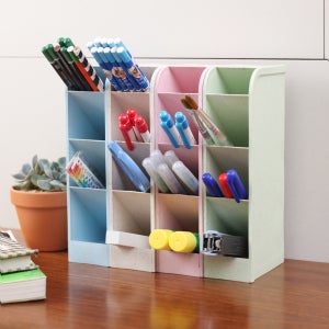 슬림펜꽂이 4칸 세로 연필꽂이 책상정리 학용품정리함
