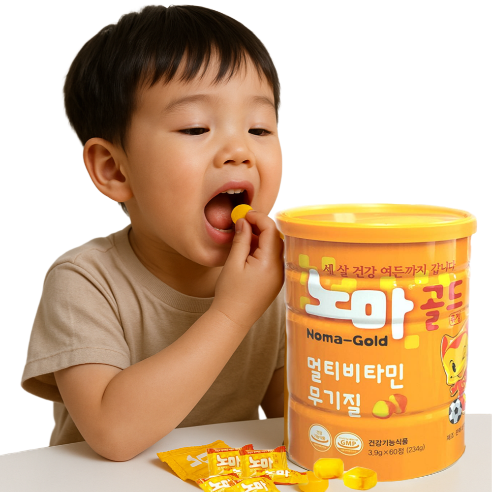 노마골드츄정 60정 성장기 어린이 영양제 멀티비타민