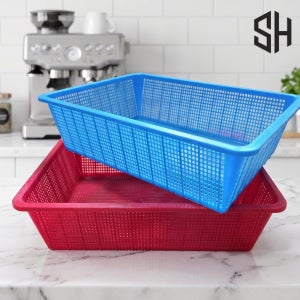 유진 촘촘한 사각 소쿠리 1호 광주리 다용도 수납 바구니 업소용 소형 정리 바스켓