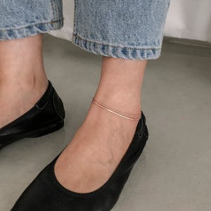 14k 금 두줄 발찌