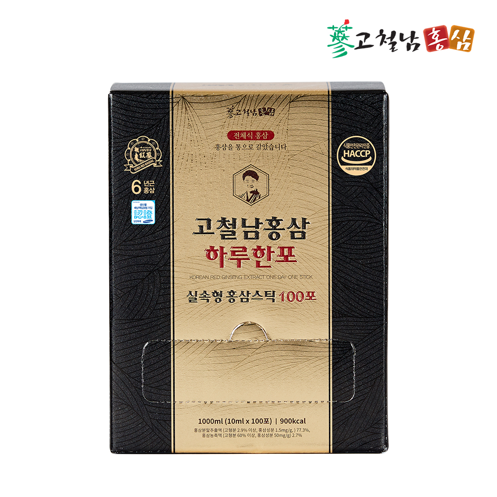 짜먹는 전체식 홍삼 스틱 하루한포 100포, 1개