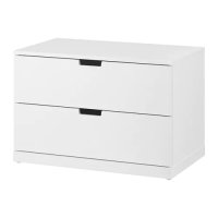 이케아 NORDLI 노르들리 2칸서랍장, 화이트 (792.084.22)