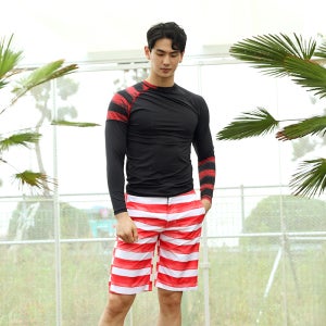 남성 바모스 래쉬가드 상하의 세트 긴팔수영복 보드숏 수영복세트 비치웨어 워터파크
