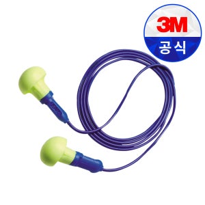 3M Push Ins cord 귀마개 1box 100쌍 소음방지 청력보호 이어플러그 차음률 연결끈 손잡이 오염방지