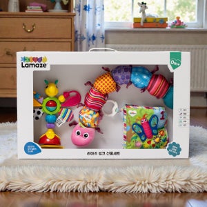 라마즈 핑크 선물 세트 국민 애벌레 출산 신생아 돌 백일 선물 아기 장난감 헝겊책 촉감책