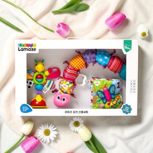 라마즈 핑크 선물 세트 국민 애벌레 출산 신생아 돌 백일 선물 아기 장난감 헝겊책 촉감책