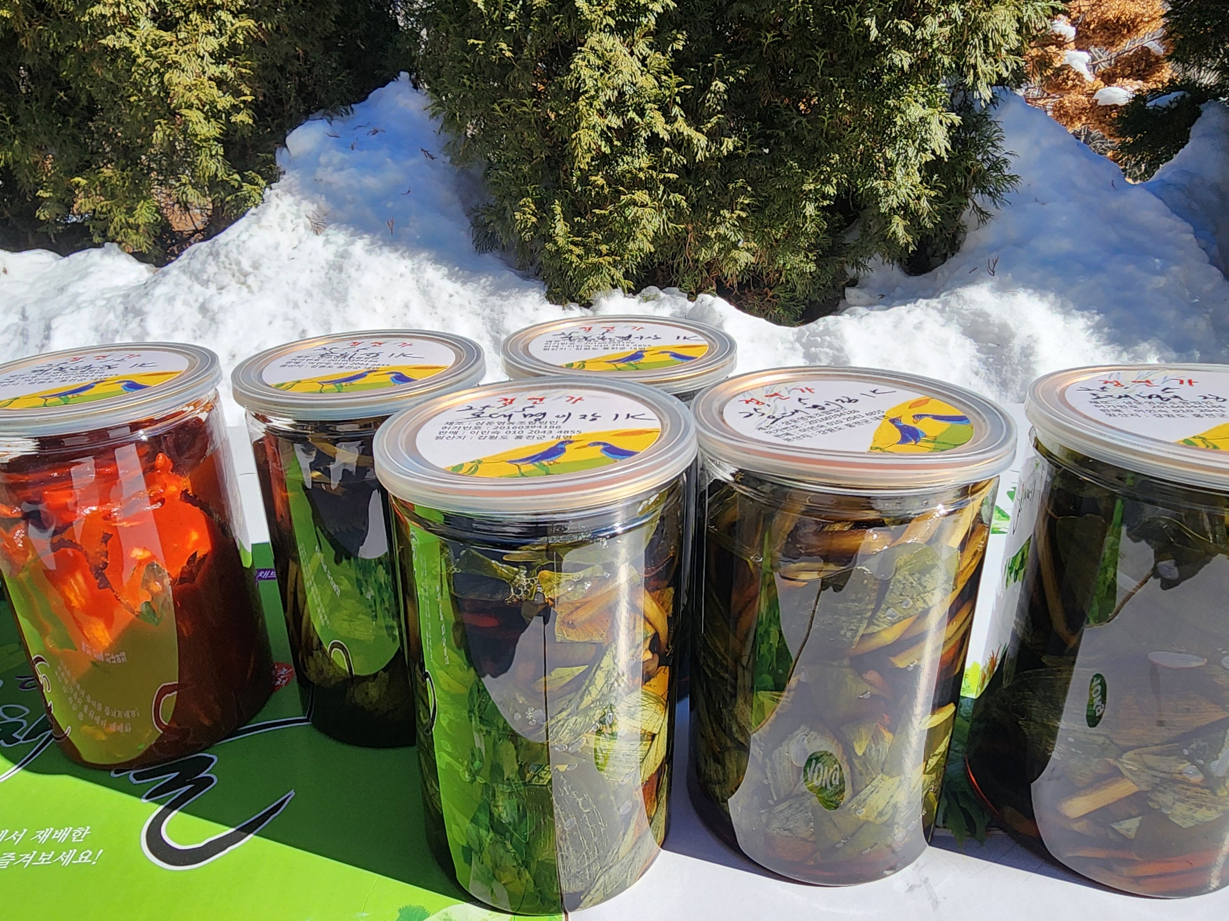 26 Hongcheon Myeong-i Namul Jangajji (Pickled Wild Garlic), Deodeok, Gomchwi, Ogapeepi-sun, Nungaeseungma, Eomnamu-sun, Dangguisun, Oiji from Hongcheon Naemyeon