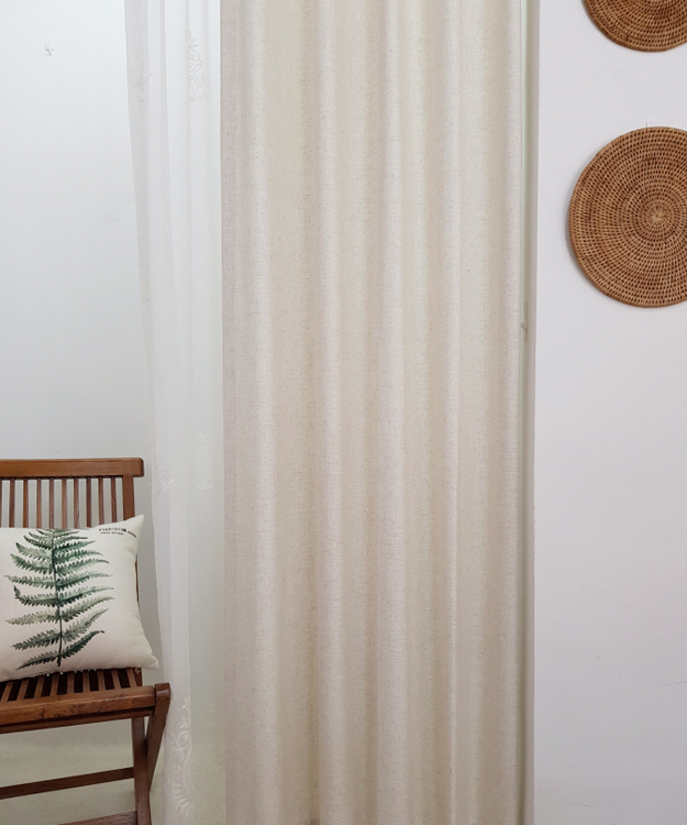 자연스런 직조 린넨터치 커튼
