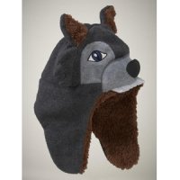 [GAP] 베이비 보이즈 Fleece Wolf Hat : Charcoal(S/M)