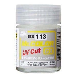 군제 락카도료 GX113 슈퍼클리어3 UV CUT 무광 코팅 마감제 18ml