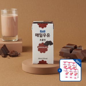 매일우유 가공유 멸균 초콜릿 우유 200ml 24팩 [+매일우유 딸기 6팩 증정]