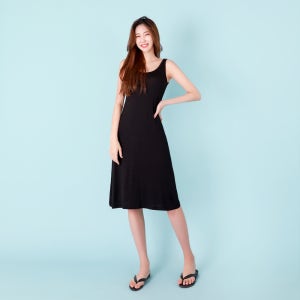 베이직 리얼스판 롱나시 원피스 AY005(96cm)